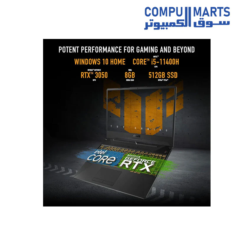 ASUS TUF Gaming F15 FX506HC-HN002W Core i5 11400H 8GB RAM 512GB SSD Display 15.6 FHD 144HZ Nvidia Geforce RTX 3050 4GB WIN 11 - Image 4