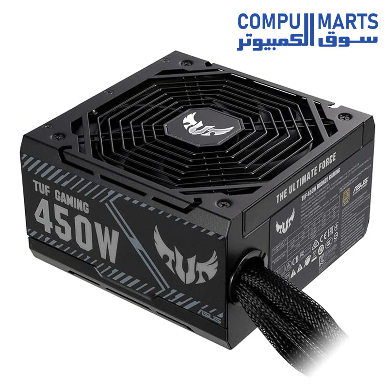 ASUS TUF Gaming 450W Bronze PSU (Power Supply, 80 PLUS Bronze, Military-grade Certification, Dual ball Fan Bearings, Protective PCB Coating, Axial-tech Fan Design, 0dB, 6-year warranty) - Image 2
