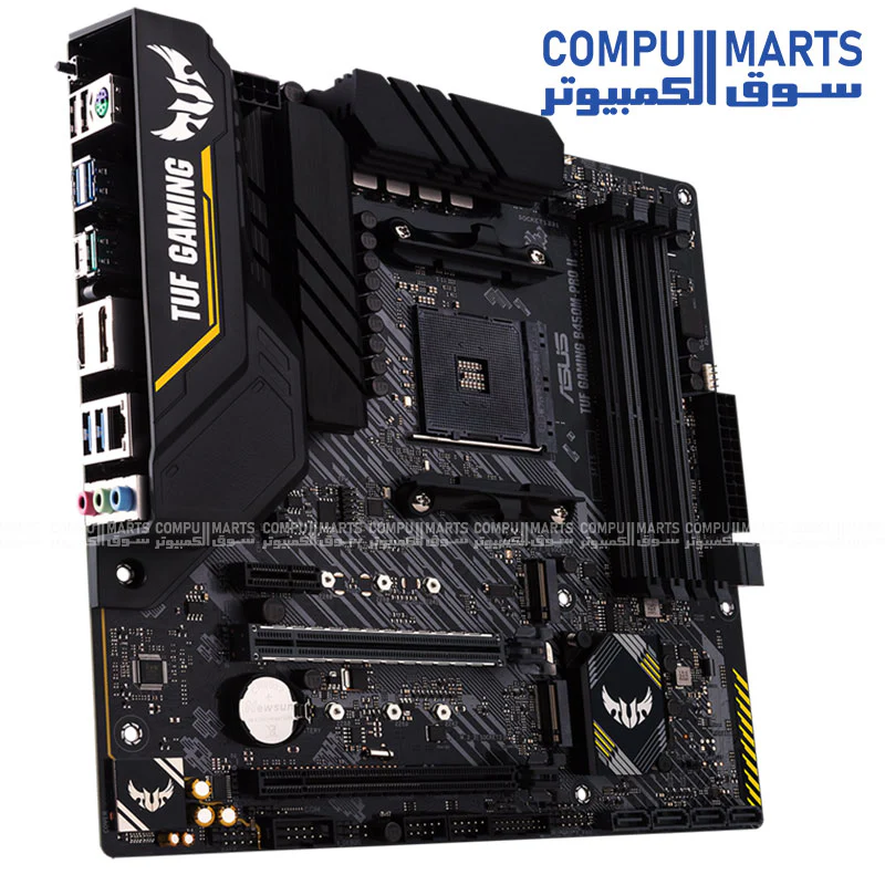 ASUS TUF Gaming B450M-PRO II Micro-ATX AM4 Motherboard – Dual M.2, PCIe 3.0, USB 3.2 Gen 2 Type-C, Aura Sync RGB - Image 2