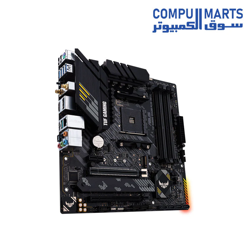 ASUS TUF Gaming B550M-PLUS (WiFi 6) AMD AM4 (3rd Gen Ryzen microATX Gaming Motherboard (PCIe 4.0, 2.5Gb LAN, BIOS Flashback, HDMI 2.1, USB 3.2 Gen 2, Addressable Gen 2 RGB Header and Aura Sync) - Image 4