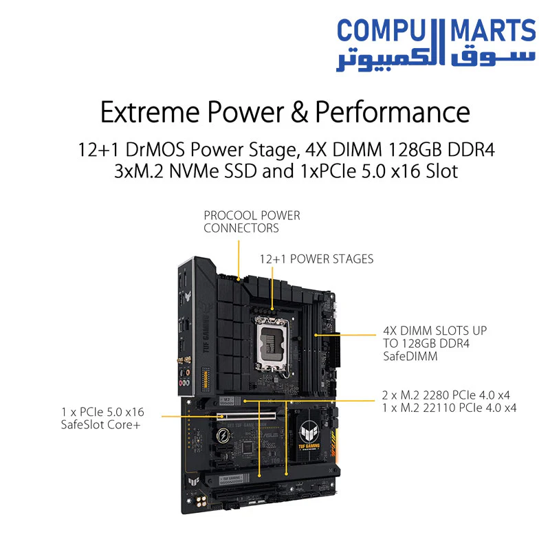 ASUS TUF Gaming B760-PLUS WiFi D4 MOTHERBOARD - Image 2