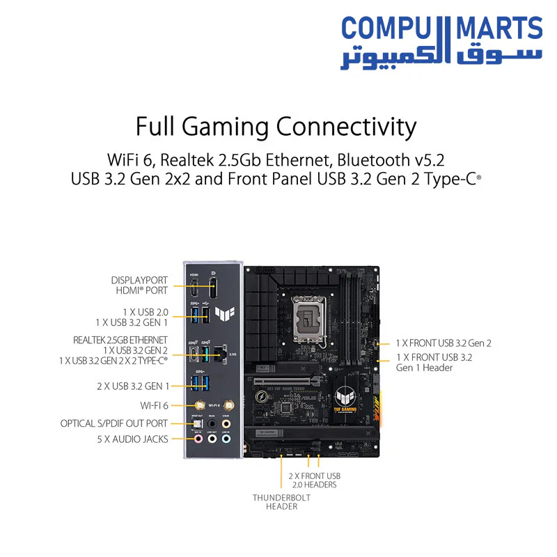 ASUS TUF Gaming B760-PLUS WiFi D4 MOTHERBOARD - Image 4
