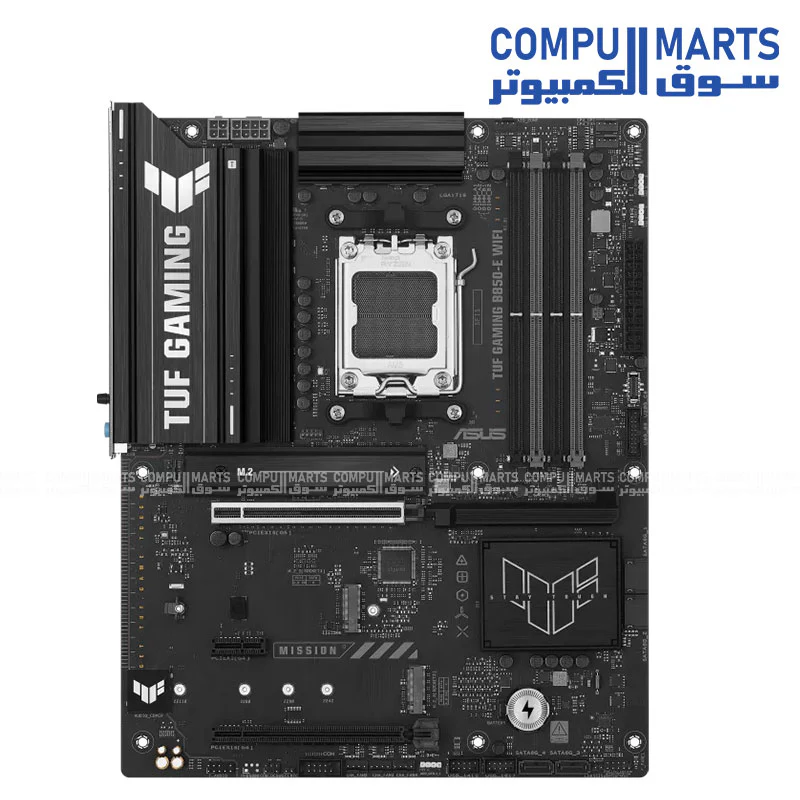 ASUS TUF GAMING B850-E WIFI Motherboard – AM5 – DDR5 8000+ OC – PCIe 5.0 x16 – Triple M.2 – WiFi 6E – 2.5Gb LAN – USB 20Gbps – ATX – Aura Sync - Image 2