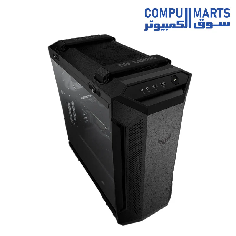 ASUS TUF Gaming GT501 Edition Mid-Tower Computer Case for up to EATX Motherboards with 2 x USB 3.1 Front Panel, Smoked Tempered Glass, Steel Construction - Image 3