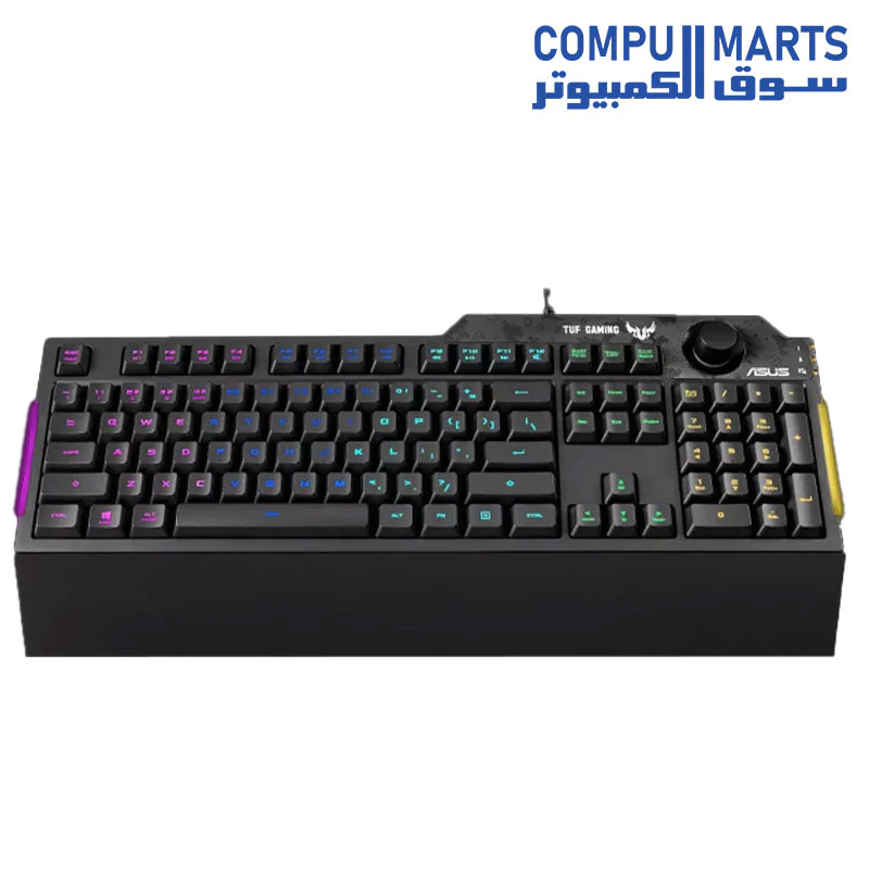 ASUS RA04 TUF Gaming K1 RGB keyboard with dedicated volume knob RGB AR and EN ROG peripherals - Image 3