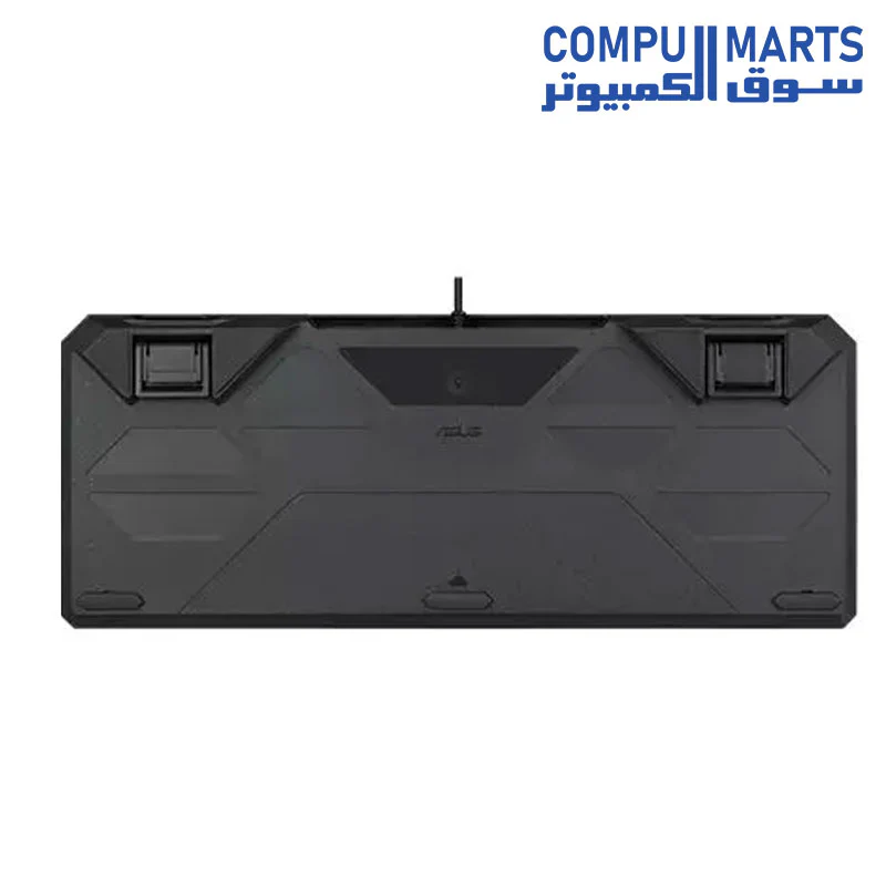 ASUS TUF GAMING RA07 TUF K3 GEN II keyboard with compact 97-key layout, optical-mechanical RGB switches, silicone-gasket mount, dampening foam, IP57 waterproofing, a detachable top plate, and Aura Sync compatibility. - Image 8
