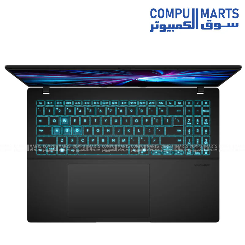 ASUS V16 V3607VJ-RP007W Gaming and Content Creation Laptop ,Intel Core 7 240H, 16GB RAM, 512GB SSD, RTX 3050 6GB, 16-inch WUXGA 144Hz, Win11, Black - Image 2