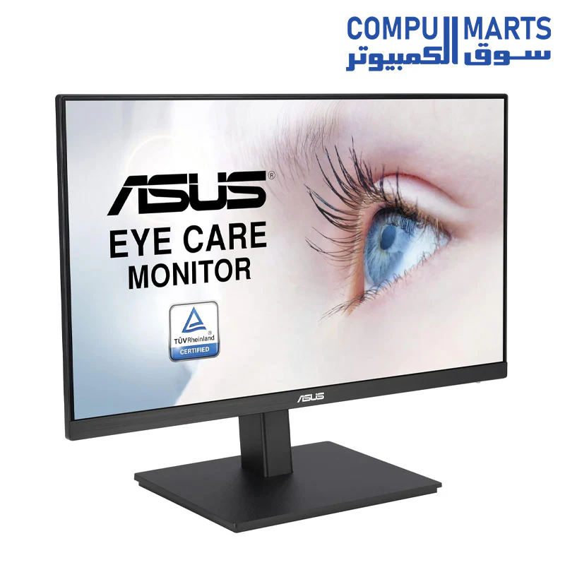ASUS VA24EQSB Monitor 23.8" Inch - Full HD, IPS, 75Hz, Built-in Speakers, Eye Care, Low Blue Light, Flicker Free, VESA Mountable, Height Adjustment, Frameless, DisplayPort, HDMI, VGA, USB Hub,BLACK - Image 3