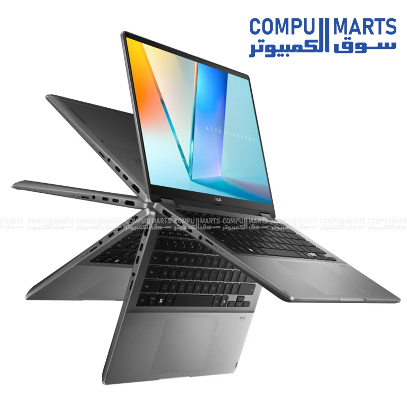 ASUS Vivobook 14 Flip TP3407SA-QL039W – Ultra 7 256V – 16GB – 512GB – Intel Arc – 14 Inch Oled Touch Screen – Windows 11 Touch & Pen – Matte Gray - Image 2
