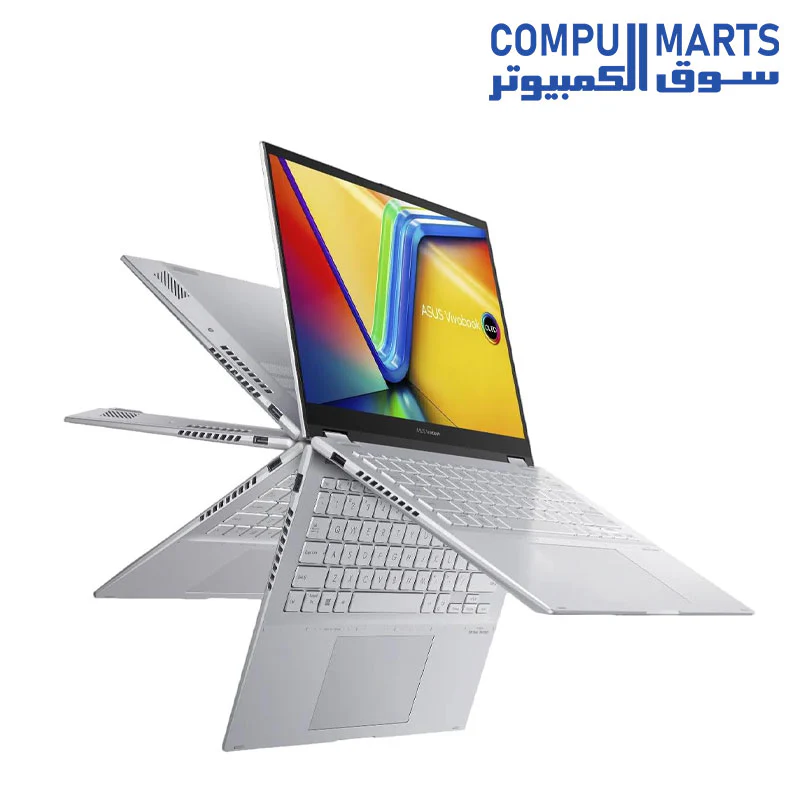 ASUS Vivobook S14 FLIP TN3402YA-LZ555W - AMD Ryzen 5 7430U - 8GB RAM DDR4 - 512GB SSD - 14 WUXGA (1920×1200) TOUCHSCREEN - AMD Radeon Graphics -  Transparent Silver - WIN11 - PEN ( 90NB1112-M00CU0 ) - Image 2