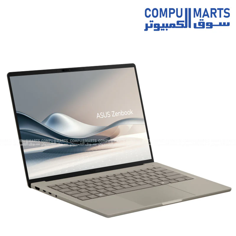 ASUS Zenbook A14 UX3407RA-QD906W – Snapdragon X Elite X1E-78-100 – 32GB LPDDR5X – 1TB PCIe 4.0 SSD – 14" WUXGA OLED HDR600 – Wi-Fi 7 – 0.98kg – Zabriskie Beige - Image 2