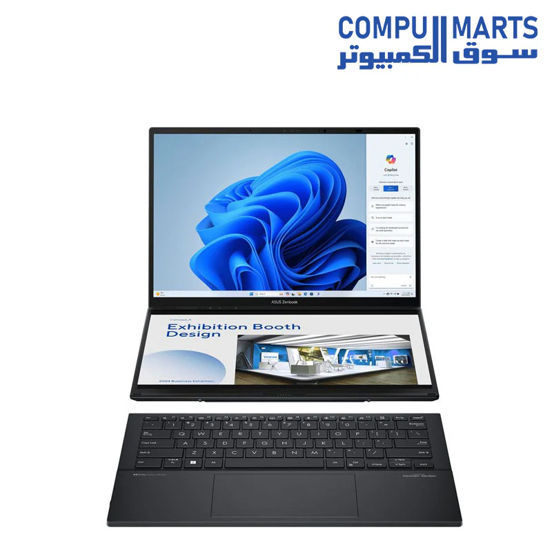 Asus Zenbook DUO  UX8406CA-PZ062W Laptop, Intel Core Ultra 7 255H, 1TB SSD, 32GB RAM, 14 Inch, 3K, OLED, 120Hz, Intel Arc Graphics, Windows 11 - Inkwell Grey - Image 3