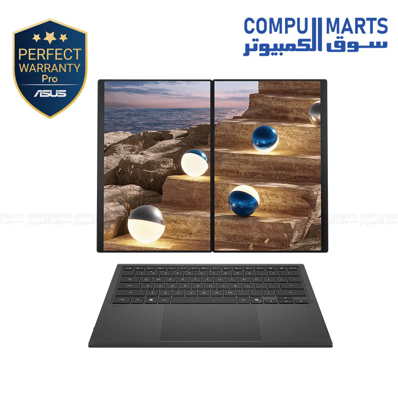 ASUS Zenbook DUO UX8407AA Copilot+ PC – Intel Core Ultra X9 388H | 32GB RAM | 2TB SSD | 14” 3K OLED 144Hz Dual Touch Display - Image 4