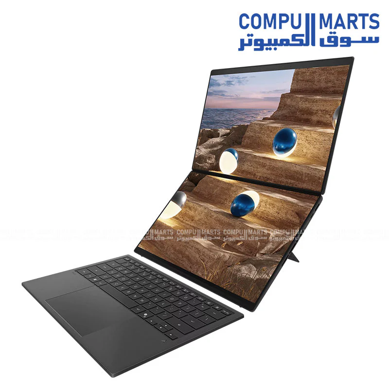 ASUS Zenbook DUO UX8407AA Laptop – Dual Screen OLED 14” 3K 144Hz Touch / Intel Core Ultra / Intel Arc / Wi-Fi 7 / Windows 11 – Moher Gray - Image 2