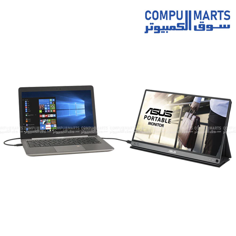 ASUS ZenScreen Go MB16AP – 15.6" Portable Full HD USB-C Monitor – Built-in Battery 7800mAh – IPS Panel – Flicker Free – Low Blue Light – Hybrid Signal Solution - Image 3