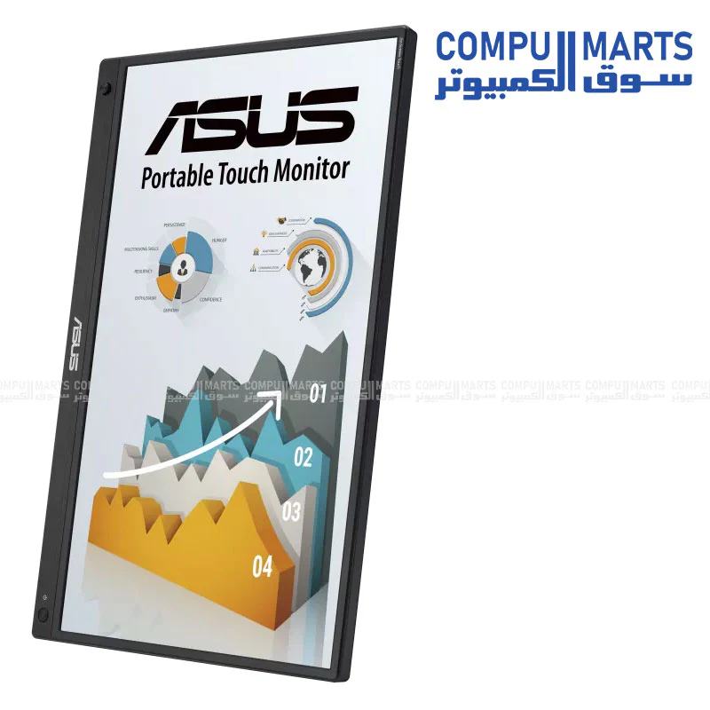 ASUS ZenScreen Touch MB16AMTR 15.6" Portable FHD IPS Touch Monitor – 10-Point Touch, Built-in Battery, USB-C, Mini-HDMI, Anti-Glare - Image 3