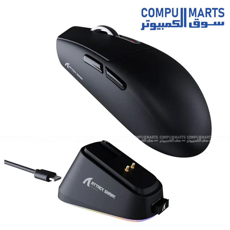 ATTACK SHARK G3 PRO Tri-Mode Wireless Gaming Mouse – 25000 DPI – Ultra Lightweight 59g – With Charging Dock – PAW3311 Sensor – 100M Clicks - Image 2