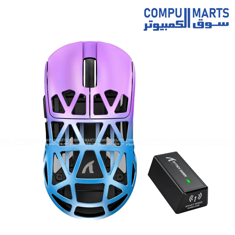 ATTACK SHARK R2 Magnesium Alloy Wireless Gaming Mouse – 45g, 42K DPI, 8KHz PAW3950 – Black - Image 3