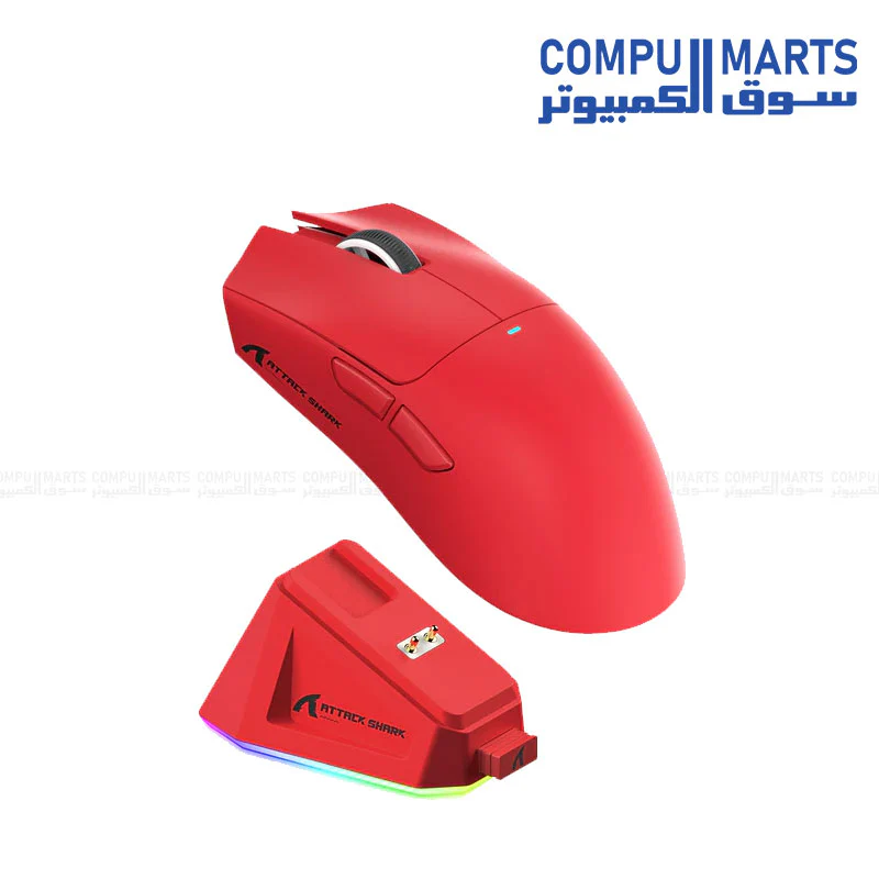 Attack Shark X11 – Wireless Gaming Mouse – 22,000 DPI – PAW3311 Sensor – 1000Hz – BT/2.4G/Wired – RGB Charging Dock – HUANO Switches – PTFE Skates - Image 4
