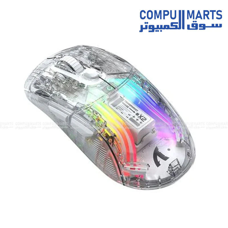 Attack Shark X2 Transparent Wireless RGB Mouse - Image 3