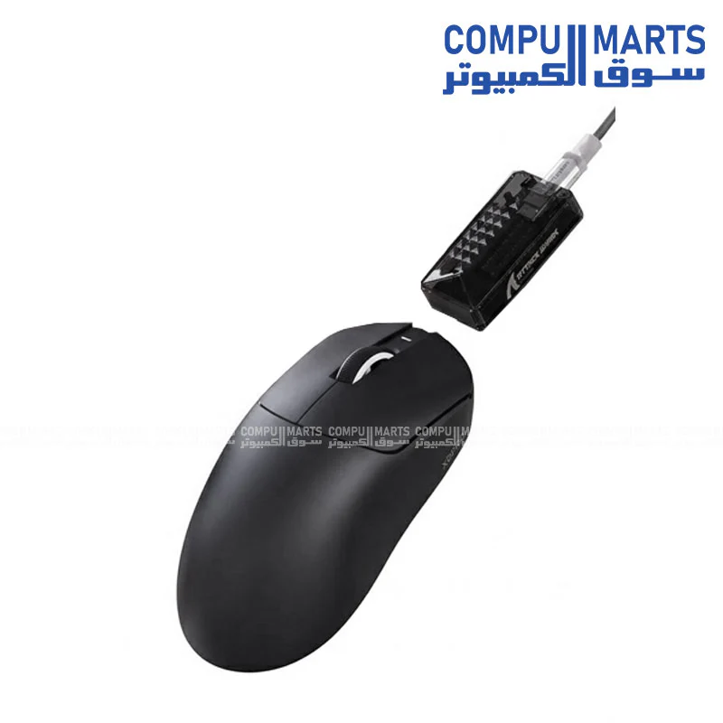 Attack Shark X8PRO 55g Ultra-Light Wireless Gaming Mouse - Black | PAW3395PRO 40K DPI | 8Khz Polling | C06ULTRA Coiled Cable - Image 4