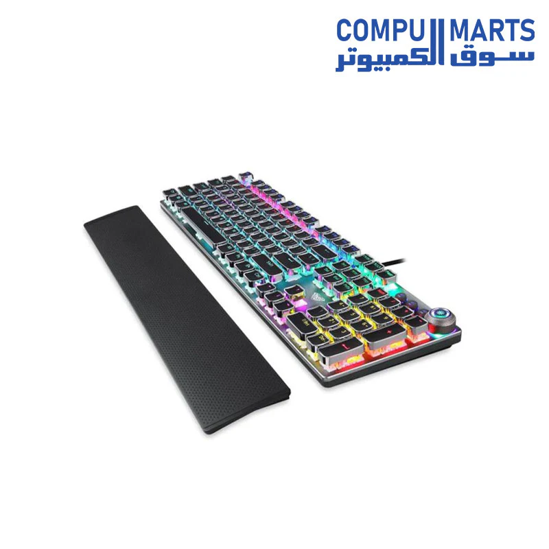 Keyboard  AULA F2088 Gaming Black Switch USB Wired Keyboard, Mechanical Keyboard, Ergonomic Design, Light Keyboard Desktop( SILVER and Black - PINK - WHITE  -Grey and White - WHITE and Dark blue - ORANGE and Black ) - Image 2