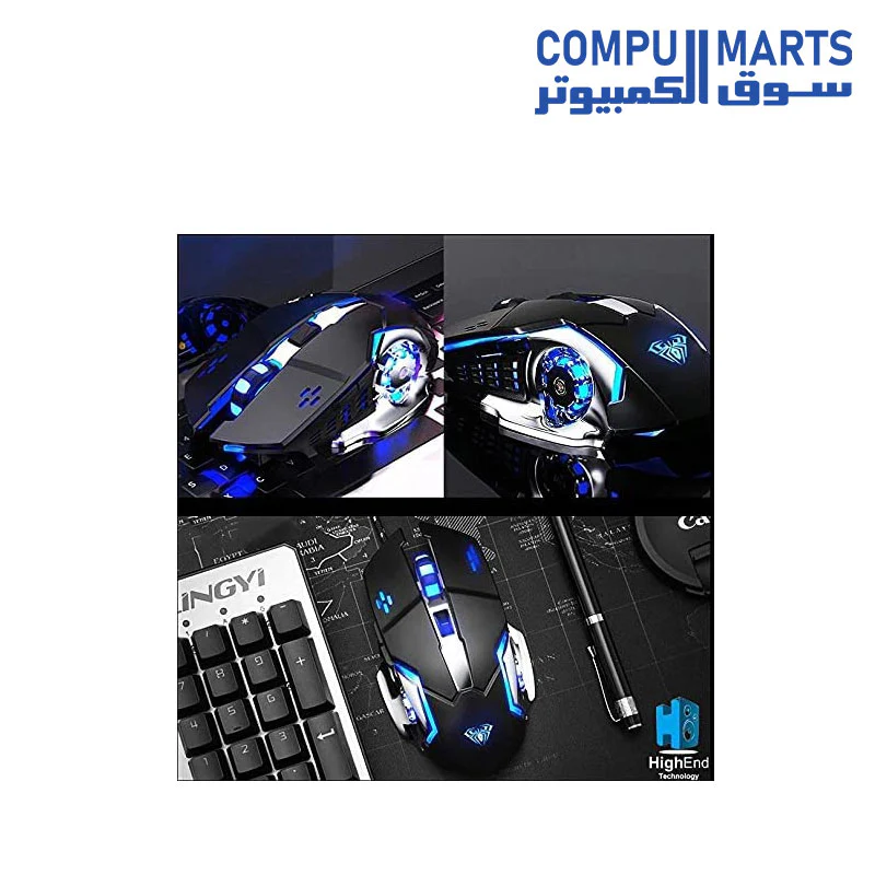 Aula S20 3200 Dpi LED Macro Gaming Mouse - Image 2