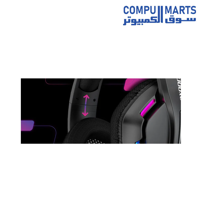 AXGON AX2GHE1 Ergo LED Light Gaming Headset with Noise-canceling microphone - Image 3