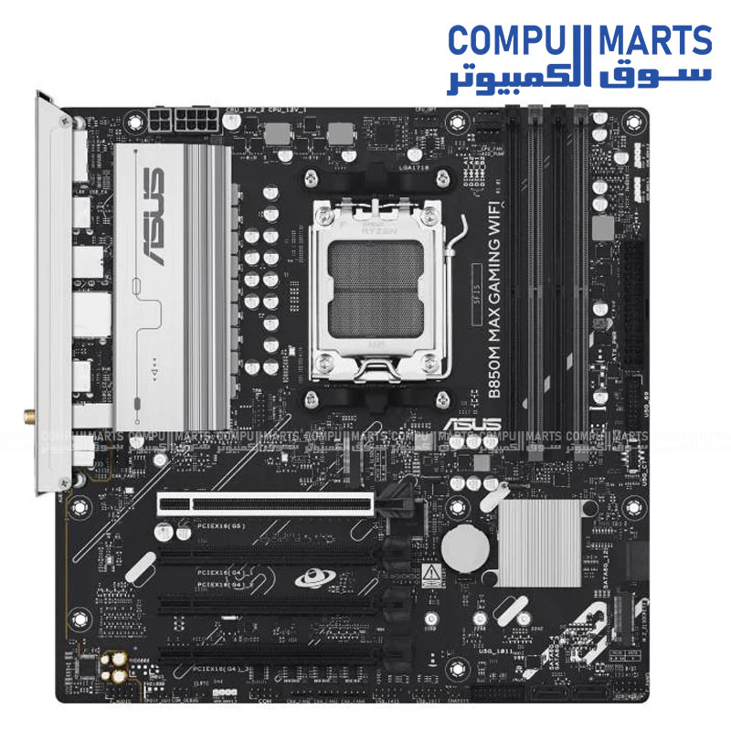 B850M MAX GAMING WIFI mATX Motherboard – AMD AM5 – DDR5 – PCIe 5.0 – Wi-Fi 6 - Image 2