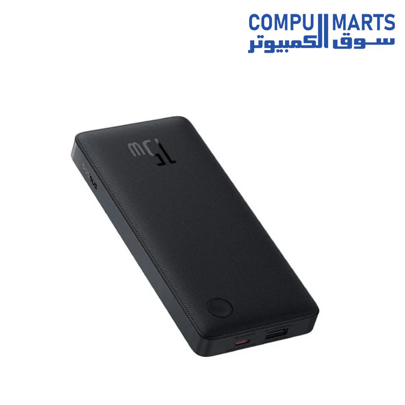 Baseus Airpow Lite Power Bank 10000mAh 15W Cosmic Black (With Simple Series Data Cable USB to Type-C 30cm Black) - Image 2