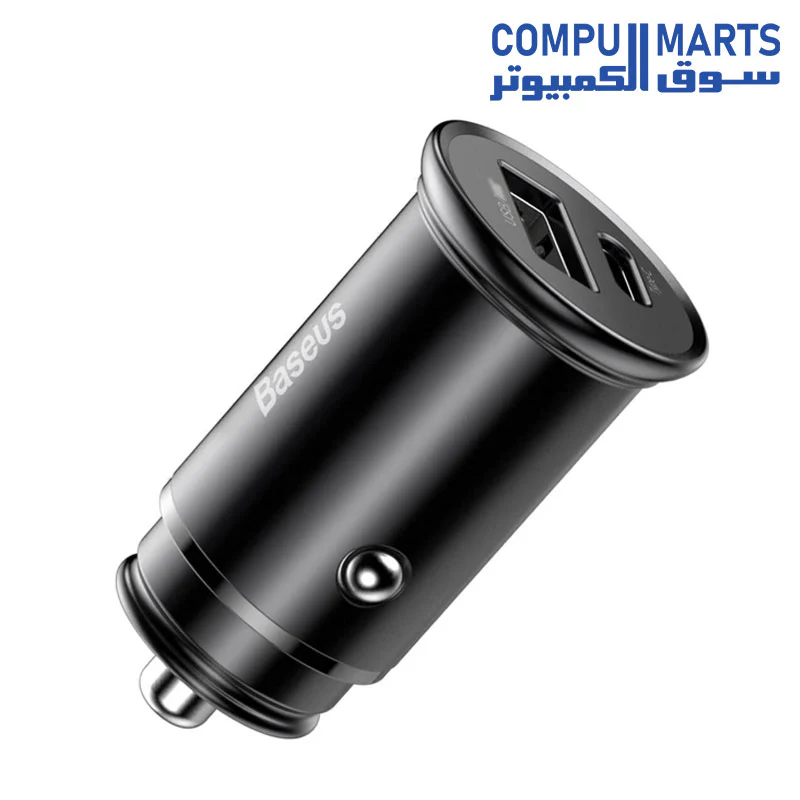 Baseus Circular Metal PPS Quick Charger Car Charger 30W(Support VOOC) - Image 3