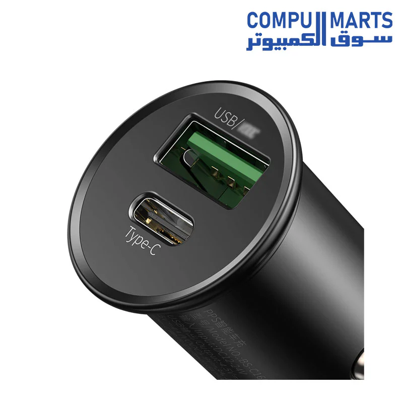Baseus Circular Metal PPS Quick Charger Car Charger 30W(Support VOOC) - Image 4