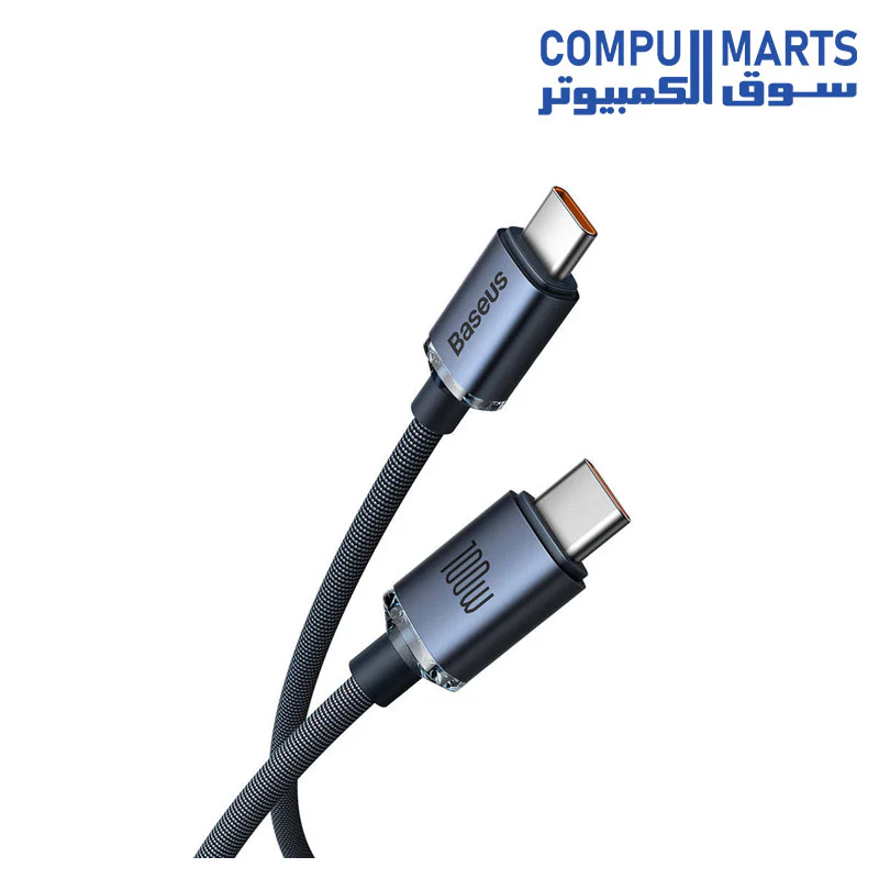 Baseus Crystal Shine Series cable USB cable for fast charging and data transfer USB Type C - USB Type C 100W 1.2m - Image 2