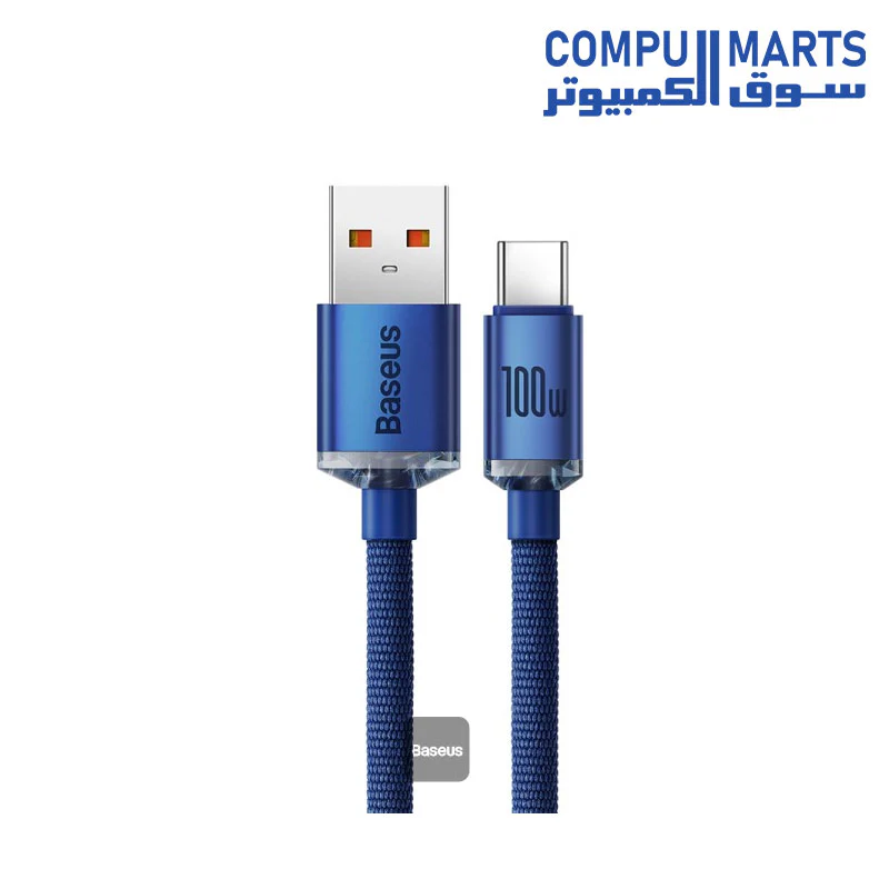 Baseus Crystal Shine Series cable USB cable for fast charging and data transfer USB Type C - USB Type C 100W 1.2m - Image 4