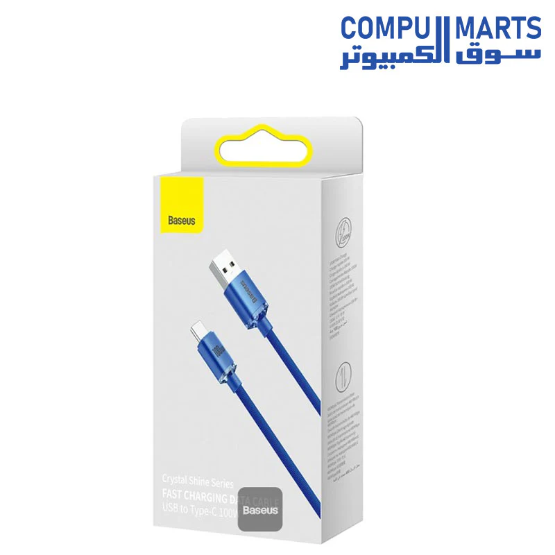 Baseus Crystal Shine Series cable USB cable for fast charging and data transfer USB Type C - USB Type C 100W 1.2m - Image 6