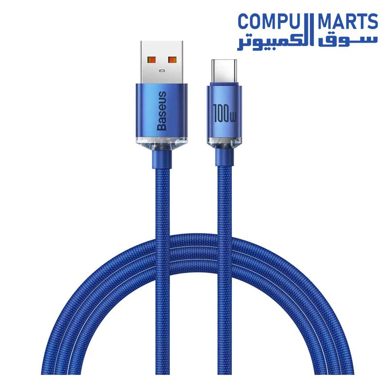 Baseus Crystal Shine Series Fast Charging Data Cable USB to Type-C 100W - Image 2