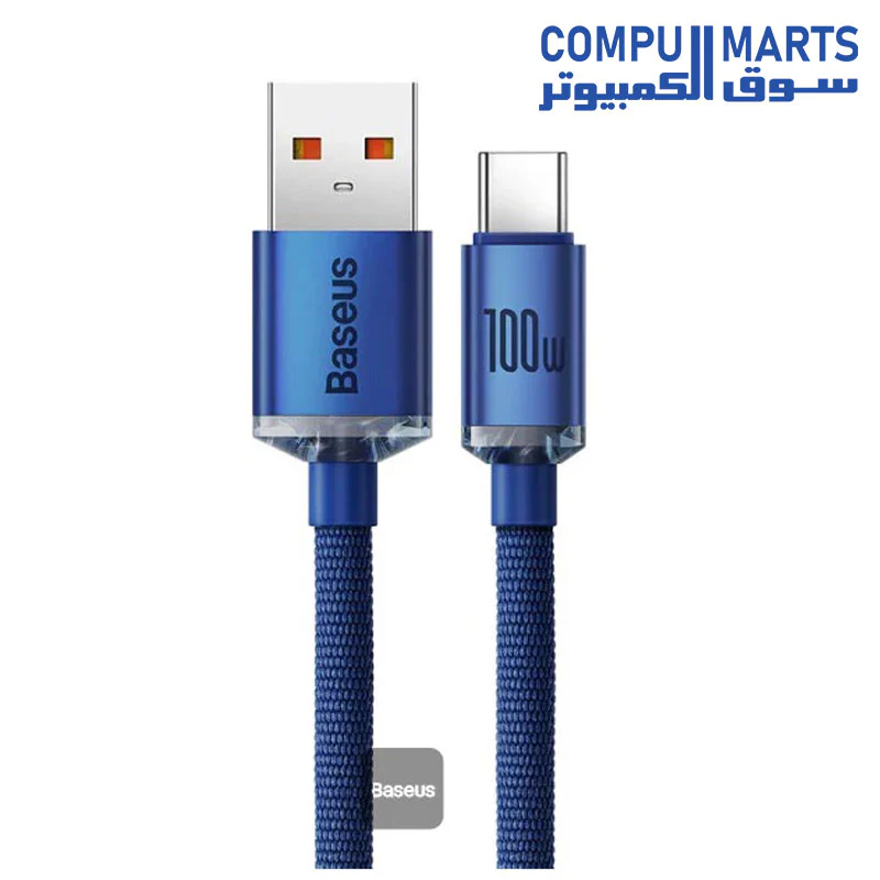 Baseus Crystal Shine Series Fast Charging Data Cable USB to Type-C 100W - Image 3