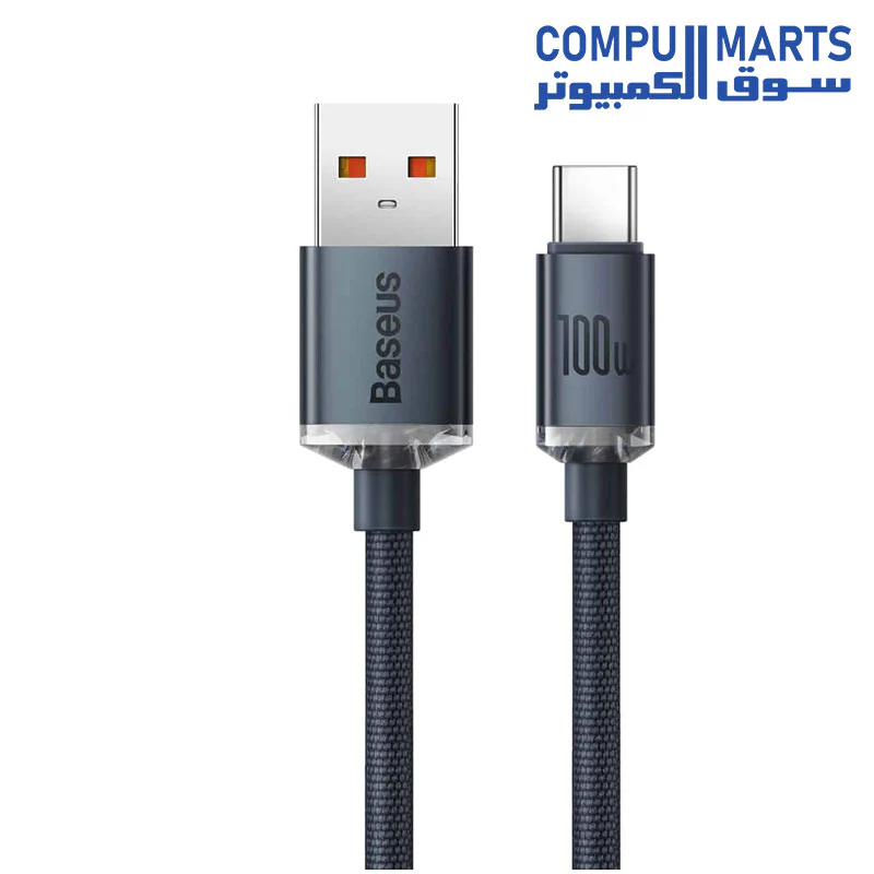 Baseus Crystal Shine Series Fast Charging Data Cable USB to Type-C 100W - Image 4