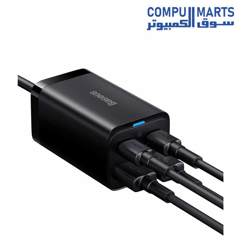 Baseus GaN3 Pro Desktop Fast Charger 2C+2U 65W EU Black (Include: Baseus Xiaobai series fast charging Cable Type-C to Type-C 100W (20V/5A) 1m Black) - Image 3