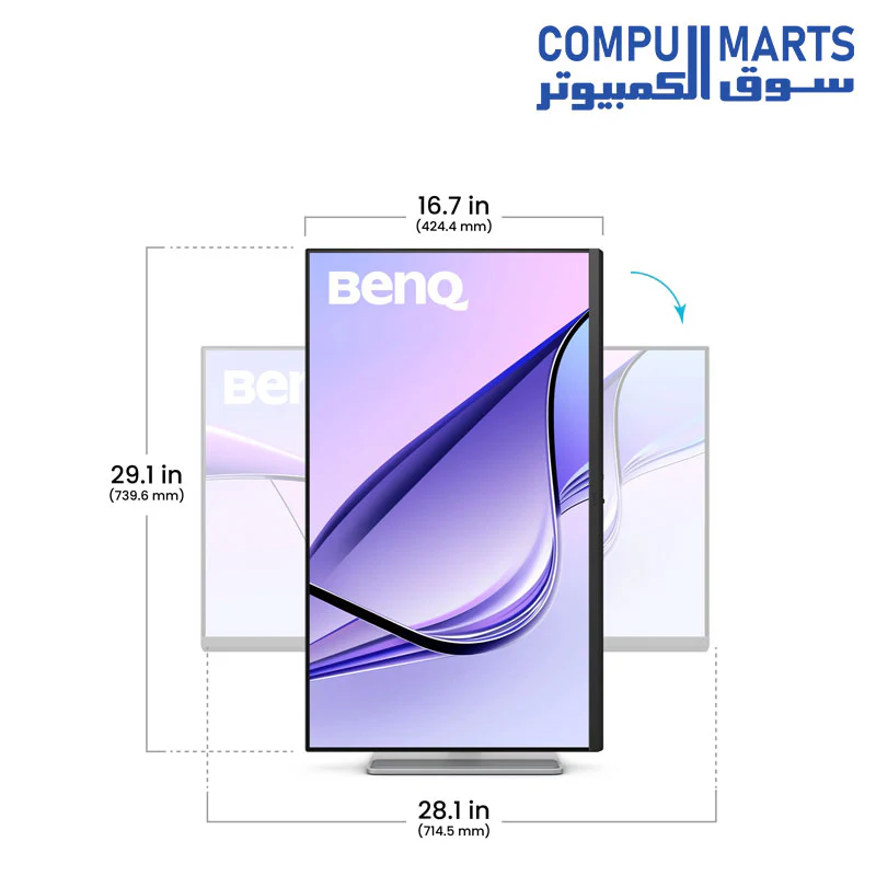 BENQ MACBOOK Monitor MA320U 32" IPS LED Panel 60Hz UHD 4k 99%sRGB 97% P3 HDR10 USB C Charger 2 HDMI, 2 USB C, 1 USB A - Image 2