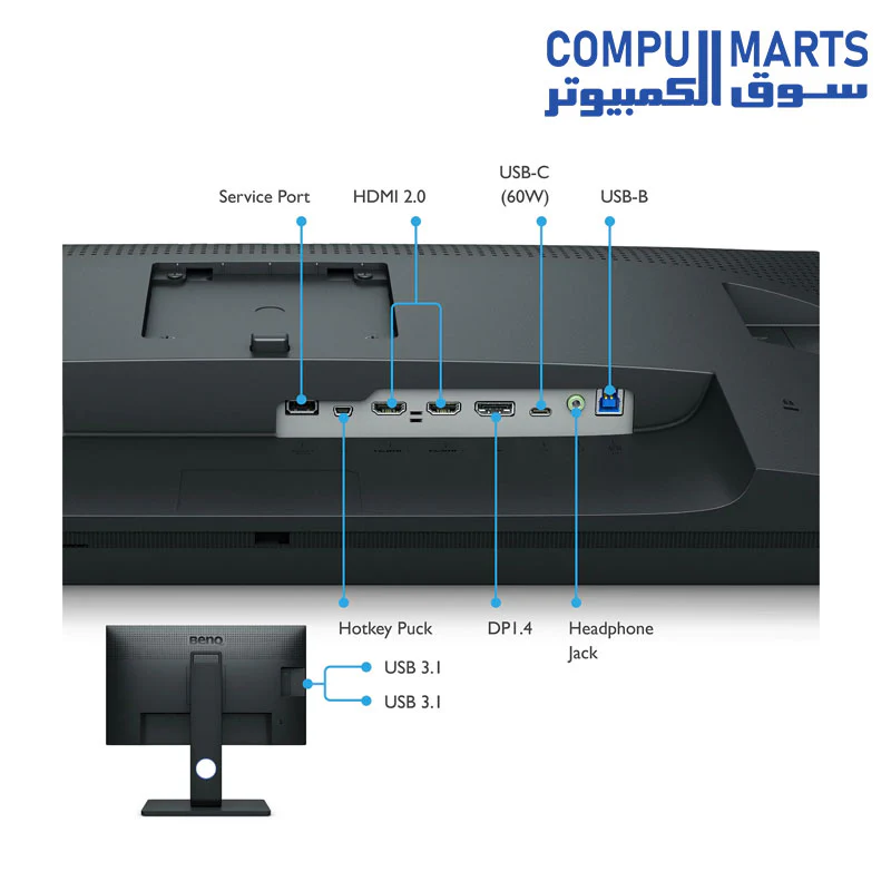 BenQ PhotoVue Monitor SW271C - 27 INCH 4K Adobe RGB USB-C - Image 6