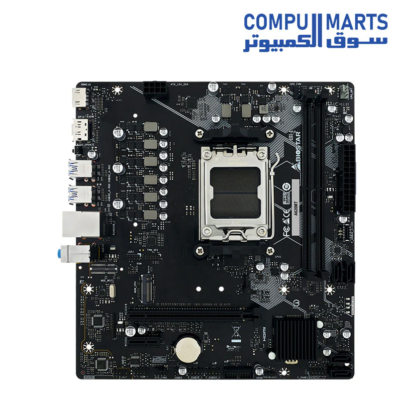 BIOSTAR A620MT- A620M SOCKET AM5 DDR5 RYZEN MOTHERBOARD - Image 2