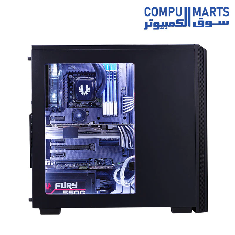 BITFENIX Nova Window ATX Mid Tower Case (Steel / Plastic ATX Mid Tower 1 x USB 3.0 / 1 x USB 2.0 / HD Audio MIC & Headphone Front Ports 1 External 5.25" Drive Bays 4 Internal 3.5" Drive Bays) - Image 6