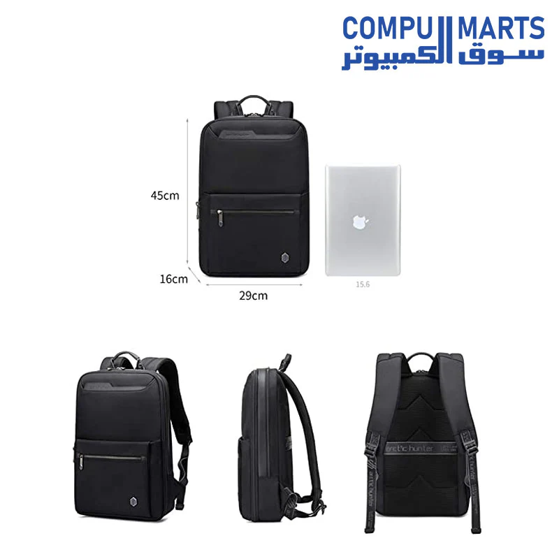 Arctic Hunter Business Laptop Backpack, Waterproof Professional Expandable Men Carry on Bag for Work College Office Flight Travel Fits 15.6 Inch Laptop - Image 4