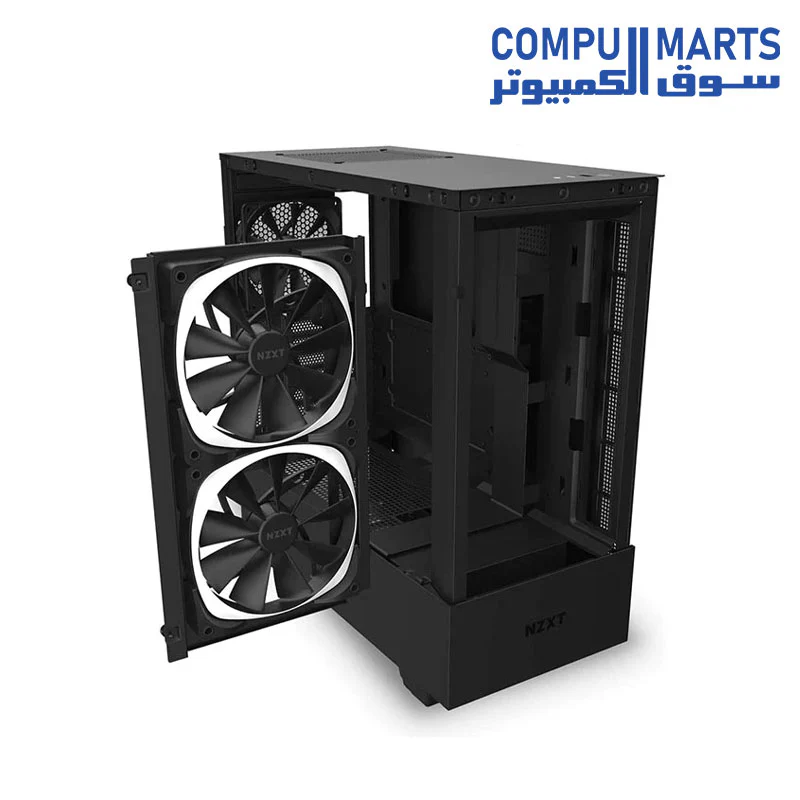 NZXT H510 Elite-Premium CA-H510E Mid-Tower ATX Case PC Gaming Case  - Dual-Tempered Glass Panel - Front I/O USB Type-C Port - Vertical GPU Mount - Integrated RGB Lighting - Image 3