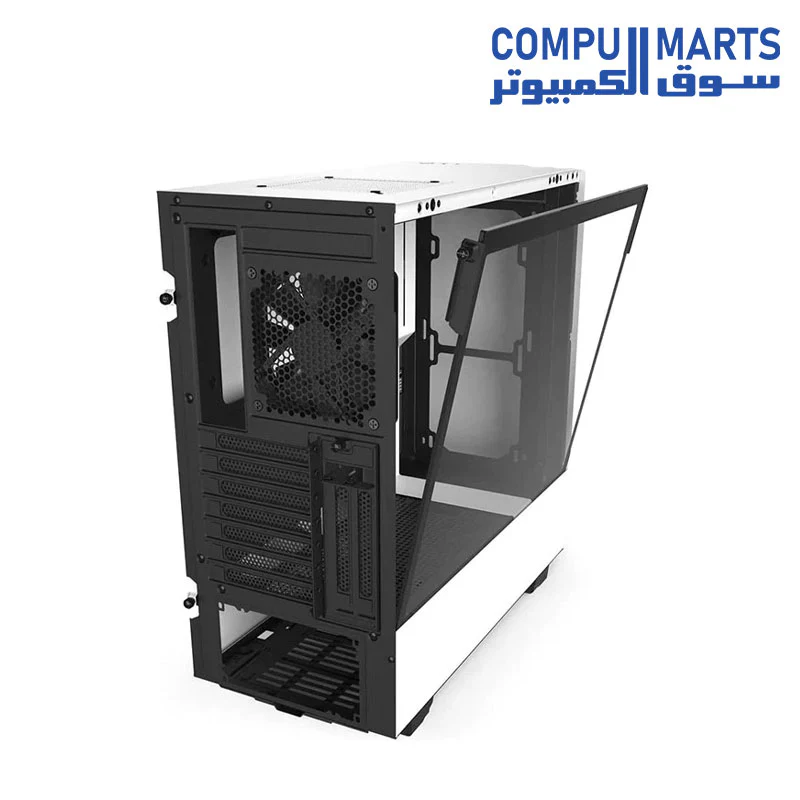 NZXT H510i - Compact ATX Mid -Tower case PC Gaming Case  - Front I/O USB Type-C Port - Vertical GPU Mount - Tempered Glass Side Panel - Integrated RGB Lighting - White/Black - Image 3