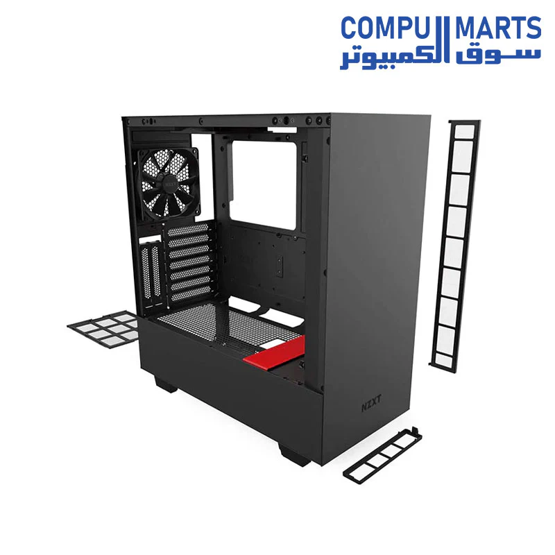 NZXT H510i - Compact ATX Mid -Tower case PC Gaming Case  - Front I/O USB Type-C Port - Vertical GPU Mount - Tempered Glass Side Panel - Integrated RGB Lighting - White/Black - Image 7