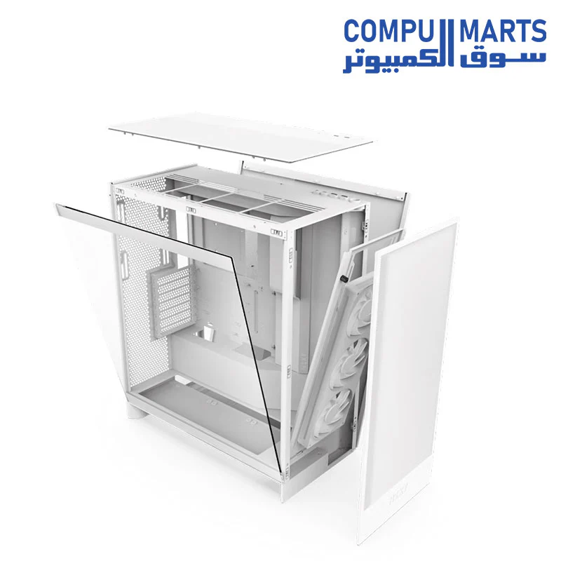 CASE NZXT H7 FLOW RGB MID TOWER ATX AIRFLOW + VERTCAL GPU NZXT BLACK AND WHITE - Image 11