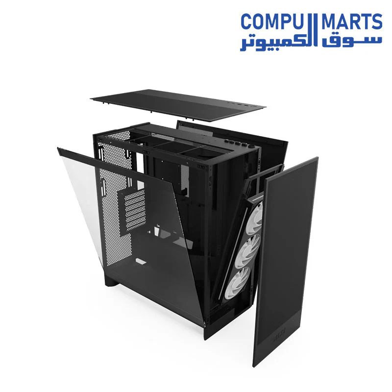 CASE NZXT H7 FLOW RGB MID TOWER ATX AIRFLOW + VERTCAL GPU NZXT BLACK AND WHITE - Image 8