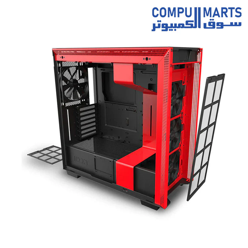 NZXT H710 - CA-H710B - ATX Mid Tower PC Gaming Case - Front I/O USB Type-C Port - Quick-Release Tempered Glass Side Panel  - Water  Cooling Ready - Image 3